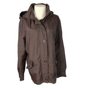 Lands End jacket water resistant removable hood size Medium